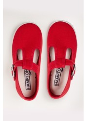 Trotters London Red Nantucket Canvas Shoes