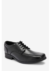 School Leather Lace-Up Shoes Wide Fit (G)