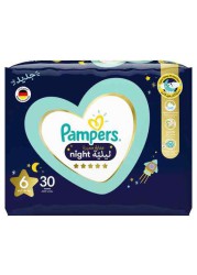 Pampers Premium Care Extra Sleep Protection Night Diapers Size 6 14+kg 30 Diaper Count