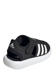 صندل Adilette أسود للأطفال الصغار من Adidas