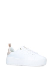 KG Kurt Geiger White Vegan Lighter Lace-Up Trainers