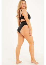 Quiz Textured Cut Out Swimsuit