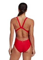 adidas Red 3 Stripe Swimsuit