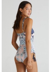 Aqua Blu Floral Eden One Piece Swimsuit