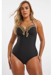 ملابس السباحة Simply Be Womens Black Mix And Match Plunge