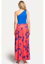 HotSquash Red Roll Top Maxi Skirt