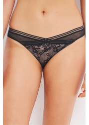 Figleaves Black Clara Brazilian Briefs