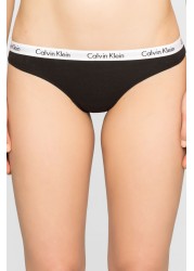 طقم ثلاثة ثونج أسود من Calvin Klein