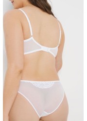 Figleaves White Harper Brazillian Knickers