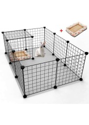 Naor Small Dog Playpen Indoor, Rackaphile Small Animal Pet Playpen With Door Diy Metal Wire Portable Pet Fence Cage Kennel Crate For Cats, Puppy, Rabbit, Ferret, Guinea Pig, Bunny (12 Panels-B)