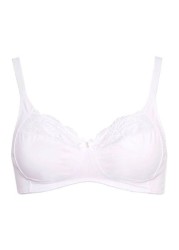 Yours Non Wired Cotton Lace Trim Bra