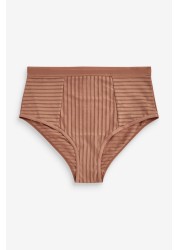 Stripe High Waist Knickers 2 Pack High Rise