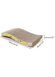 Generic S-Plus 1X Cat Scratch Cardboard Catnip Scratching Pad Scratcher Lounge Sofa Bed Post Cat Mat Toy Grinding Nail Protect Furniture Scratch Board Corrugated Paper Interactive Bone Bed