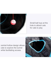 Decdeal - Cat Tunnel 5 Way Pet Play Tunnel Collapsible Tunnel Toy for Cats Dogs Rabbits Pets