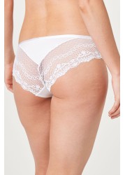 Microfibre And Lace Knickers Brazilian