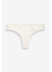 Embroidered Knickers 2 Pack Thong