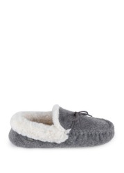 Totes Ladies Felt Moccasin Slippers