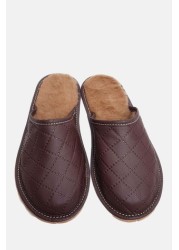 HotSquash Men's Brown Slip-On Slippers