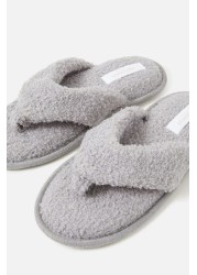 Accessorize Grey Borg Toe Thong Slippers