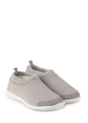 Totes Isotoner Ladies Iso- Flex Herringbone Bootie Slippers