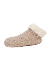 Totes Ladies Knitted Textured Bootie Slippers