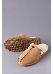 Lakeland Leather Ladies Sheepskin Seam Slider Slippers