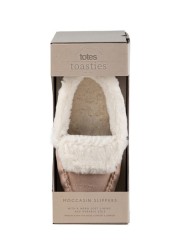 Totes Ladies Suedette Moccasin Slippers