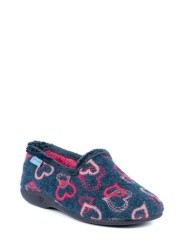 Lunar Blue Heart Full Slippers