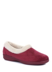 Pavers Burgundy Red Ladies Full Slippers