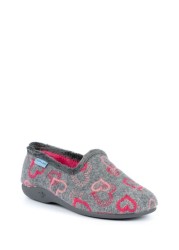 Lunar Grey Jolly Heart Full Slippers