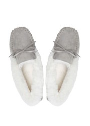 M&Co Grey Moccasin Slippers