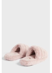 Ted Baker Pink Lopsey Faux Fur Mule Slippers