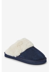 Suede Mule Slippers