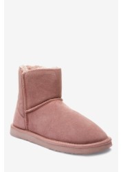 Suede Slipper Boots