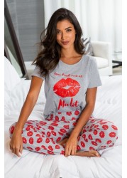 Pour Moi You had me at Merlot Cotton Jersey Pyjama Set