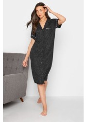 Long Tall Sally Pin Dot Button Through Nightdress