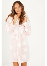 Quiz Embossed Hooded Dressing Gown