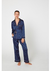 B by Ted Baker Satin Jacquard Button Through Pyjamas