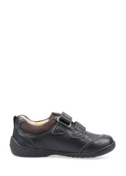 Start-Rite Black Standard Fit Zig Zag Leather First Steps Shoes