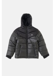 Angel & Rocket Black Nolan Branded Puffer Jacket