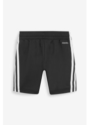 adidas Black Performance 3 Stripe Shorts