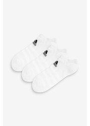 adidas Kids White Trainer Socks 3 Pack