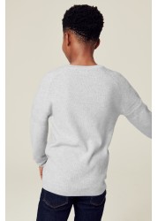 Textured Crew Jumper (3-16yrs) With Stag