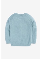 Textured Crew Jumper (3-16yrs) Without Stag