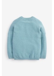 Textured Crew Jumper (3-16yrs) With Stag