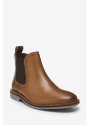 Leather Chelsea Boots Wide Fit (G)