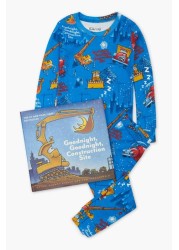 Hatley Blue Long Sleeve Goodnight Construction Site Pyjama Set