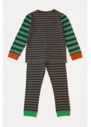 White Stuff Green Stripe PJ Set