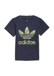 adidas Boys Navy All-Over Print T-Shirt And Shorts Set