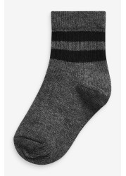 5 Pack Cotton Rich Ribbed Socks